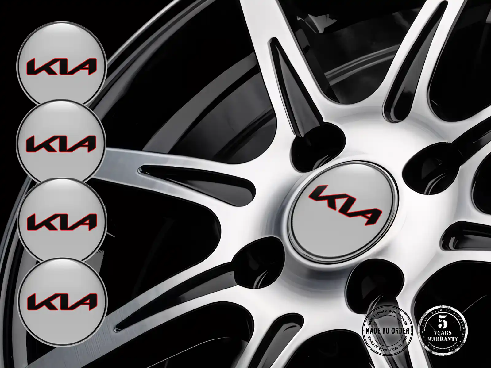 KIA Décalque Roue Bombée Édition Premium